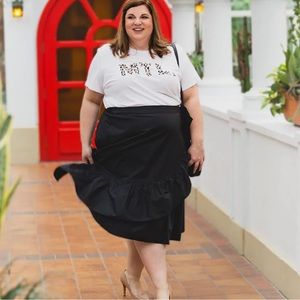 ELOQUII - Black Ruffled skirt - Size 18